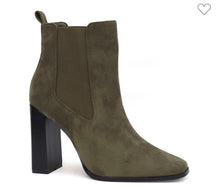 Load image into Gallery viewer, The Swan Bootie in Olive