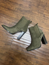 Load image into Gallery viewer, The Swan Bootie in Olive
