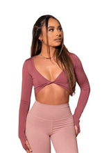 Load image into Gallery viewer, The L/S Laguna Crop in Berry Pie